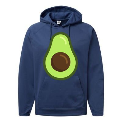 Avocado Costume Halloween Vegan Gift Performance Fleece Hoodie