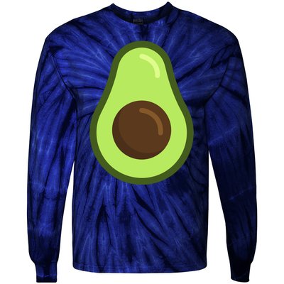 Avocado Costume Halloween Vegan Gift Tie-Dye Long Sleeve Shirt