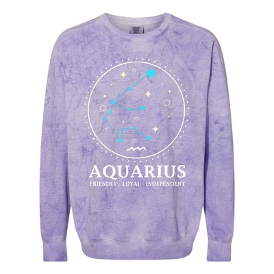 Aquarius Constellation Horoscope Aquarius Symbol Cool Gift Colorblast Crewneck Sweatshirt