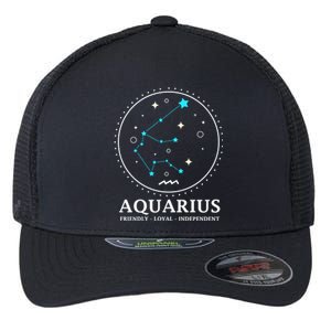 Aquarius Constellation Horoscope Aquarius Symbol Cool Gift Flexfit Unipanel Trucker Cap