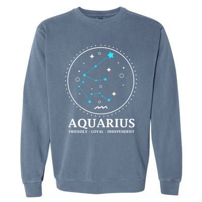 Aquarius Constellation Horoscope Aquarius Symbol Cool Gift Garment-Dyed Sweatshirt