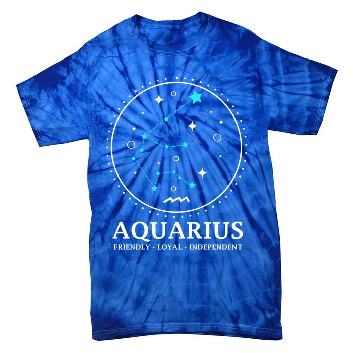 Aquarius Constellation Horoscope Aquarius Symbol Cool Gift Tie-Dye T-Shirt