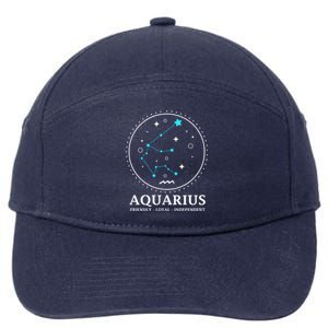 Aquarius Constellation Horoscope Aquarius Symbol Cool Gift 7-Panel Snapback Hat