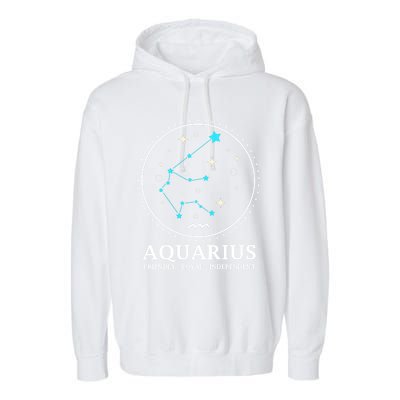 Aquarius Constellation Horoscope Aquarius Symbol Cool Gift Garment-Dyed Fleece Hoodie