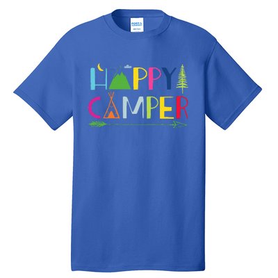 Arrow Camper Happy Summer Camp Camping Gift Tall T-Shirt