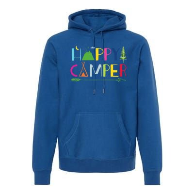 Arrow Camper Happy Summer Camp Camping Gift Premium Hoodie