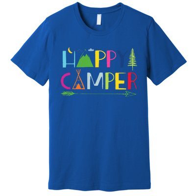 Arrow Camper Happy Summer Camp Camping Gift Premium T-Shirt