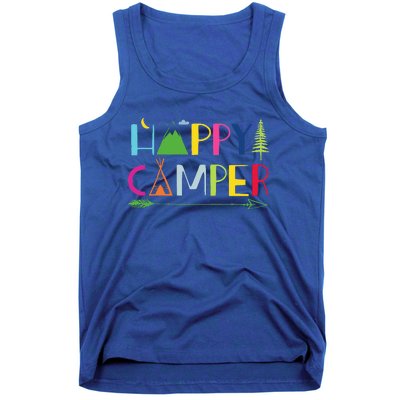 Arrow Camper Happy Summer Camp Camping Gift Tank Top