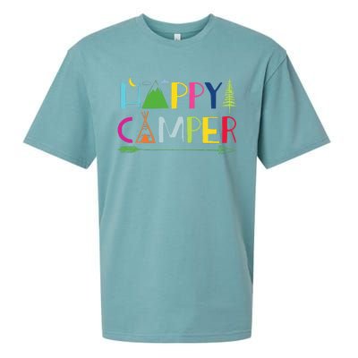 Arrow Camper Happy Summer Camp Camping Gift Sueded Cloud Jersey T-Shirt