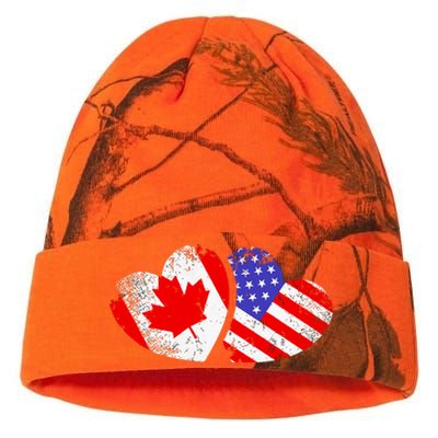 American Canadian Heart Valentines Day Giftc Kati Licensed 12" Camo Beanie