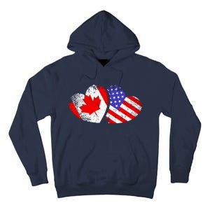 American Canadian Heart Valentines Day Giftc Tall Hoodie