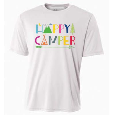 Arrow Camper Happy Summer Camp Camping Gift Women Cooling Performance Crew T-Shirt