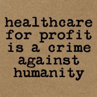 Anti Capitalist  Healthcare For Profit Is A Crime Cotton Canvas Backpack