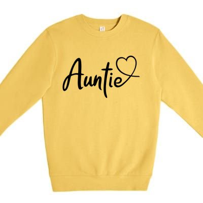 Auntie Cute Heart Logo Premium Crewneck Sweatshirt