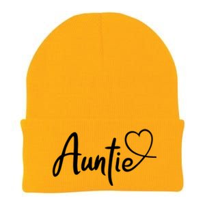 Auntie Cute Heart Logo Knit Cap Winter Beanie