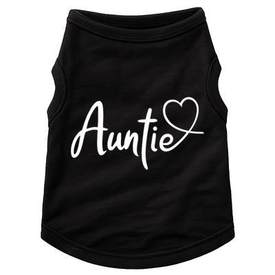 Auntie Cute Heart Logo Doggie Tank