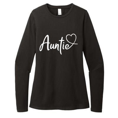 Auntie Cute Heart Logo Womens CVC Long Sleeve Shirt