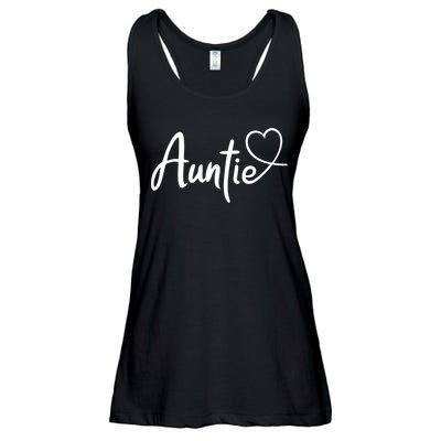 Auntie Cute Heart Logo Ladies Essential Flowy Tank