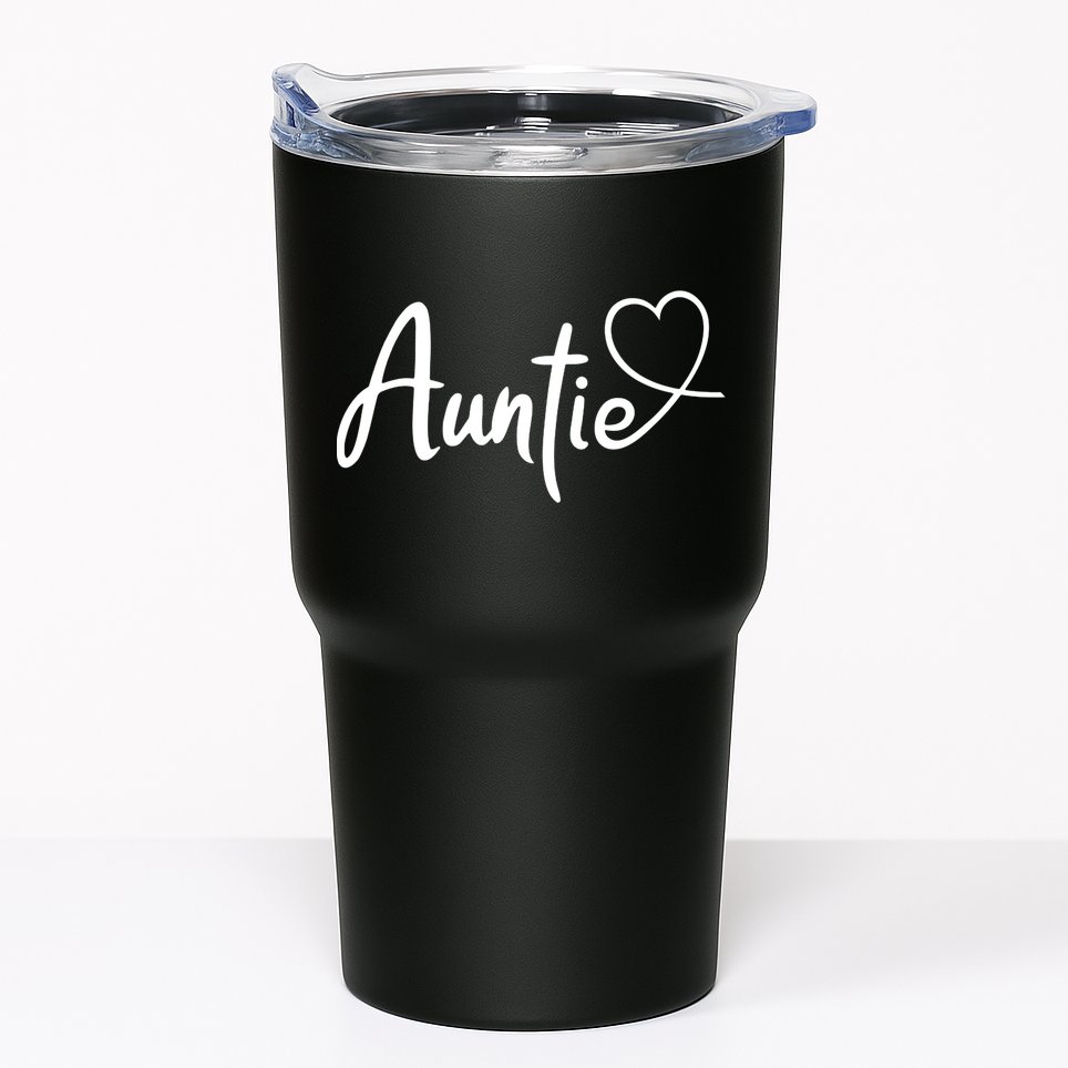 Auntie Cute Heart Logo Tumbler