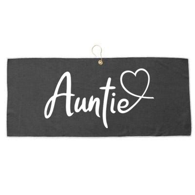 Auntie Cute Heart Logo Large Microfiber Waffle Golf Towel