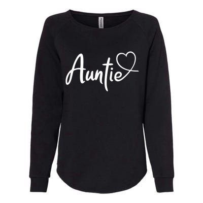 Auntie Cute Heart Logo Womens California Wash Sweatshirt