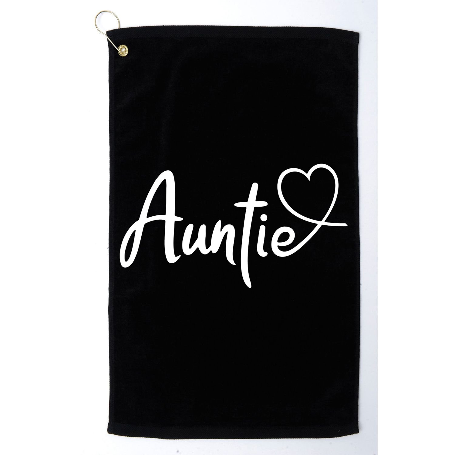 Auntie Cute Heart Logo Golf Towel