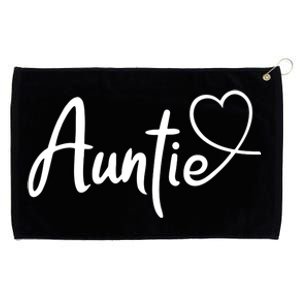 Auntie Cute Heart Logo Grommeted Golf Towel