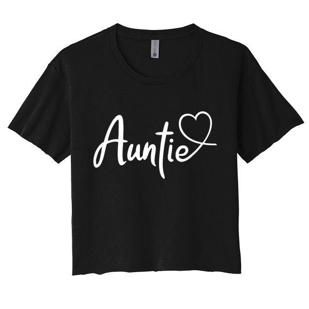 Auntie Cute Heart Logo Crop Top