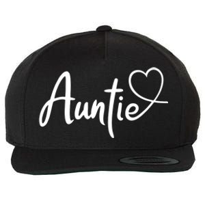 Auntie Cute Heart Logo Wool Snapback Cap