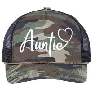 Auntie Cute Heart Logo Retro Rope Trucker Hat Cap