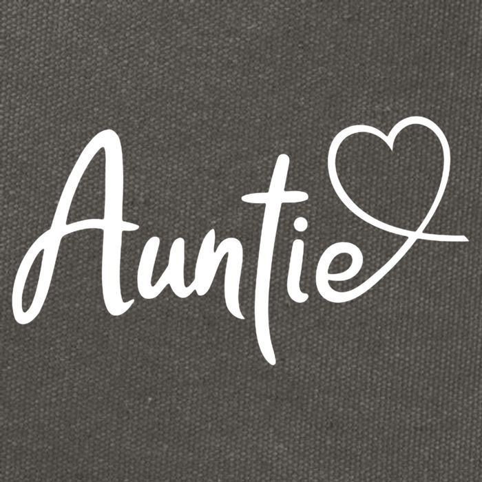 Auntie Cute Heart Logo Cotton Canvas Backpack