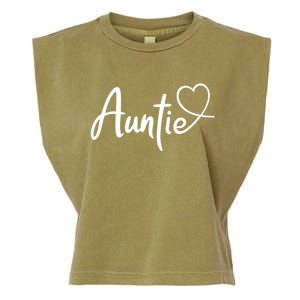 Auntie Cute Heart Logo Garment-Dyed Women's Muscle Tee