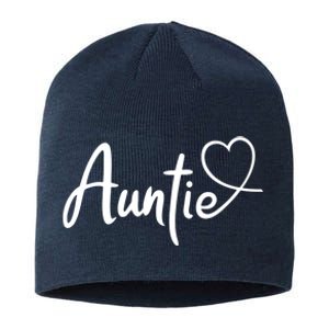 Auntie Cute Heart Logo Sustainable Beanie