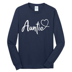 Auntie Cute Heart Logo Tall Long Sleeve T-Shirt