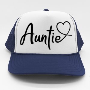 Auntie Cute Heart Logo Trucker Hat