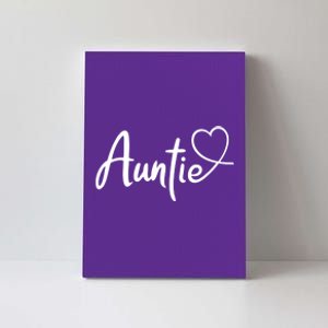 Auntie Cute Heart Logo Canvas