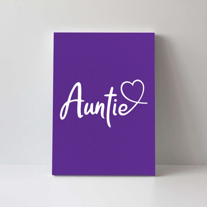 Auntie Cute Heart Logo Canvas