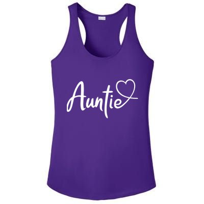 Auntie Cute Heart Logo Ladies PosiCharge Competitor Racerback Tank
