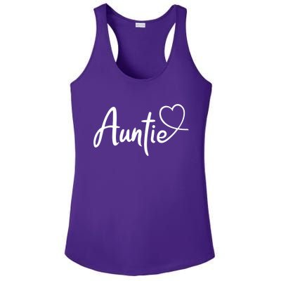 Auntie Cute Heart Logo Ladies PosiCharge Competitor Racerback Tank