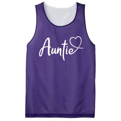 Auntie Cute Heart Logo Mesh Reversible Basketball Jersey Tank