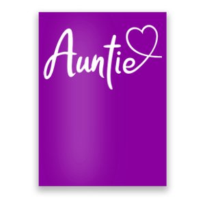 Auntie Cute Heart Logo Poster