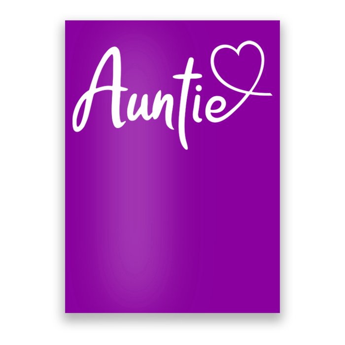 Auntie Cute Heart Logo Poster