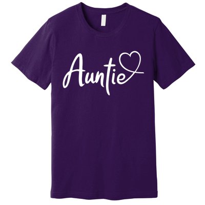 Auntie Cute Heart Logo Premium T-Shirt