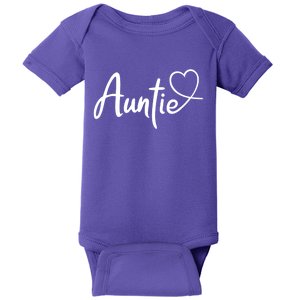 Auntie Cute Heart Logo Baby Bodysuit