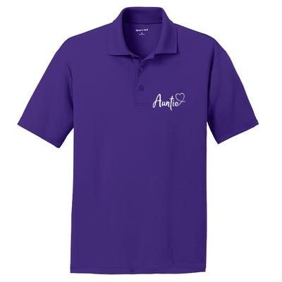 Auntie Cute Heart Logo PosiCharge RacerMesh Polo