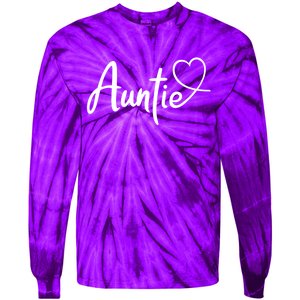 Auntie Cute Heart Logo Tie-Dye Long Sleeve Shirt