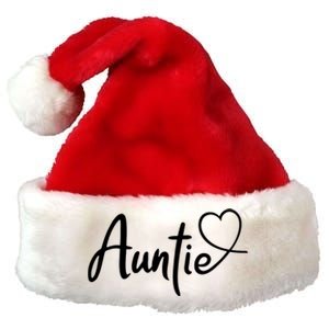 Auntie Cute Heart Logo Premium Christmas Santa Hat