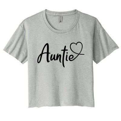 Auntie Cute Heart Logo Women's Crop Top Tee