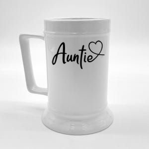 Auntie Cute Heart Logo Beer Stein