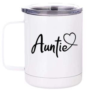 Auntie Cute Heart Logo 12 oz Stainless Steel Tumbler Cup